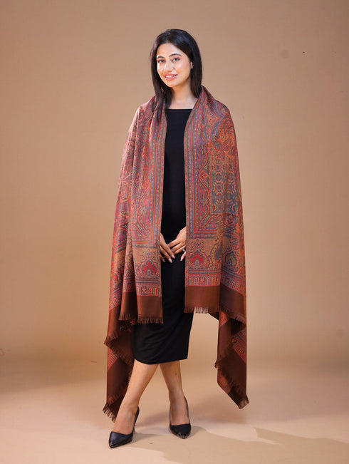 Women's Jamawar Wool Shawl